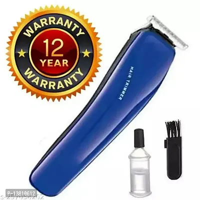 Corded  Cordless AT-528 Rechargable Beard Trimmer Electric Hair Clipper, Razor Fully Waterproof Trimmer 60 min Runtime 4 Length Settings (Blue)
