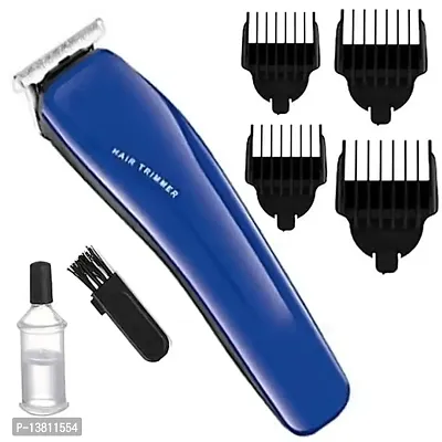 HtC-AT-528 Professional Beard Hair Trimmer For Men, Durable Sharp Accessories Blade Trimmers and Shaver with 4 Trimming Combs, Trimmer For Men Shaving, 45 Min Cordless Use, Trimer for mens (Blue)-thumb0