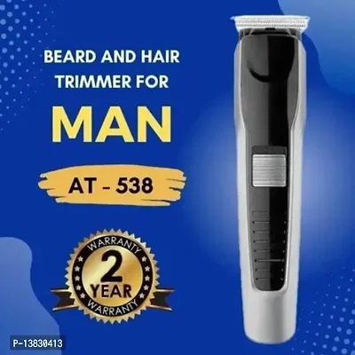 HTC AT-538 Professional Beard Trimmer For Man Durable Blade Trimmer and Shaver with 4 Trimming Combs (BLACK)