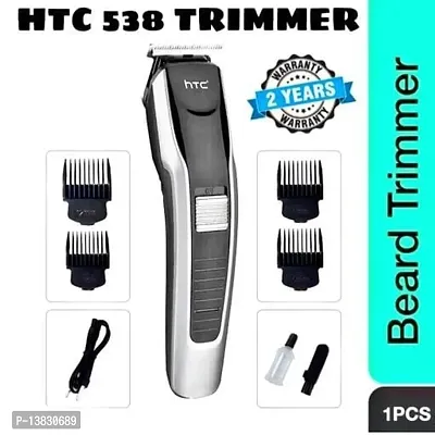 HTc AT 538 Latest Premium Quality Trimmer For Man With 4 Trimming Combs, 45 Min Cordless Use, Savings Machine for men-thumb0