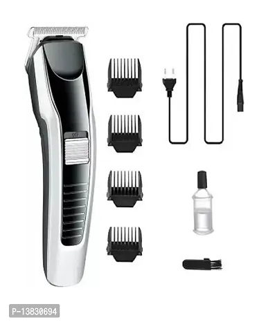 Trending HTC-AT-538 Electric Hair trimmer for men Clipper Shaver Rechargeable Hair Machine adjustable for men Beard Hair Trimmer, beard trimmers for men, beard trimmer for men with 4 combs (Black)-thumb0