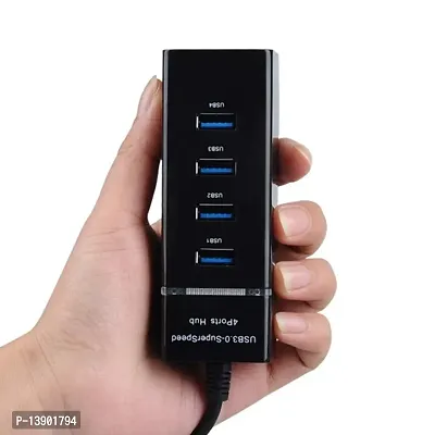 USB HUB 3.0 SuperSpeed 4  Port Hub (Black)-thumb4