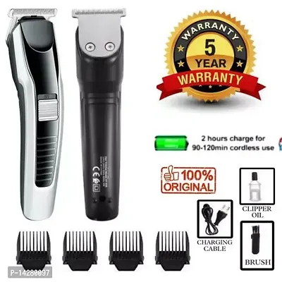 AT538 Electric Hair and beard trimmer for men Shaver Rechargeable Hair Machine adjustable for men Beard Hair Trimmer, Bal Katne Wala Machine, beard trimmer for men with 4 combs, Lubricant Oil, Cleanin-thumb0