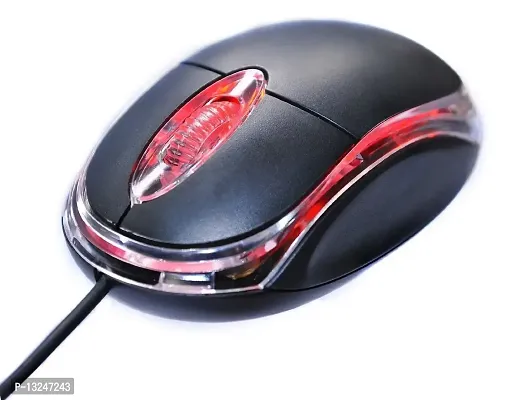 AD-201 Mouse USB Wired Optical Mouse  (USB 2.0, Black)