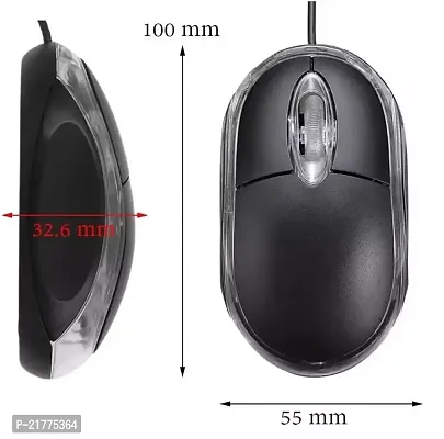 NEW TBY-Wired Optical Mouse Pack of 1 (Black)-thumb2