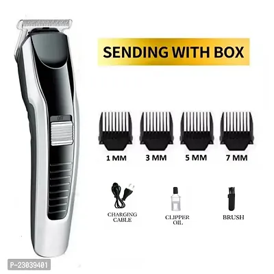 AT538 Cordless Hair And Beard Trimmer For Men Shaver Rechargeable Hair Machine Bal Katne Wali Machine,  With 4 Combs, Lubricant Oil, Cleaning Brush(Black)