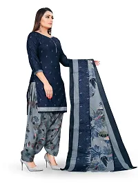 Women Cotton Printed Unstitched Salwar Suit Dress Material-thumb1