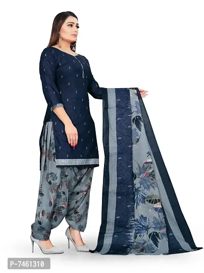 Women Cotton Printed Unstitched Salwar Suit Dress Material-thumb2