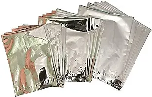 VS Products Aluminium Silver foil Pouches 6x8 Inches of Foil Bags (200 Pieces) Packet for Tea Coffee Food Packing (Pack of 2 X 100 Pieces)-thumb2