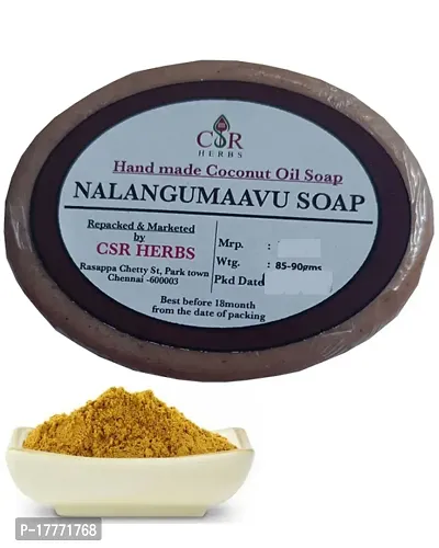 VS Products Handmade Herbal Nalangumaavu Soap 90g (Pack of 2) absorbs excess oil from the skin without drying it, Pure Coconut oil(Pack of 2)-thumb3