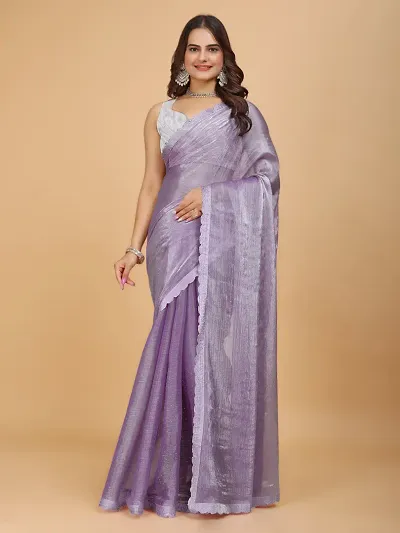 Must Have Organza Saree with Blouse piece 