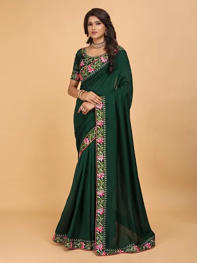 New In Art Silk Saree with Blouse piece 