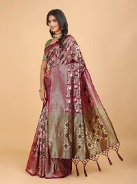 Beautiful Art Silk Saree With Blouse Piece For Women-thumb2