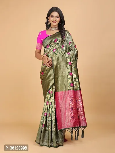 Beautiful Art Silk Saree With Blouse Piece For Women