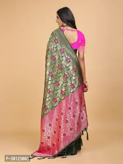 Beautiful Art Silk Saree With Blouse Piece For Women-thumb2