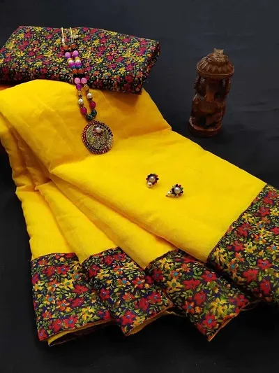 Alluring cotton blend sarees 