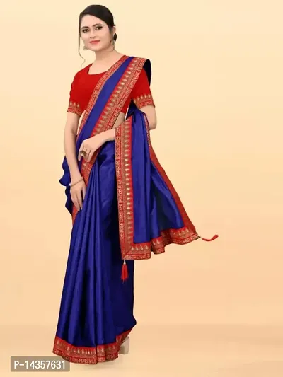Solid Fancy Saree With Lace And Blouse-thumb5
