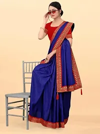 Solid Fancy Saree With Lace And Blouse-thumb2
