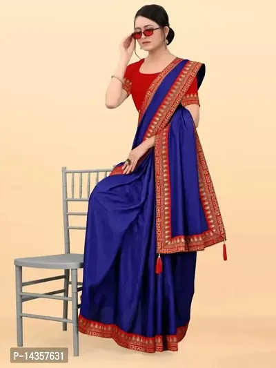Solid Fancy Saree With Lace And Blouse-thumb3