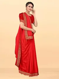 Solid Fancy Saree With Lace And Blouse-thumb1