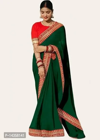 Fancy Art Silk Saree With Lace And Blouse-thumb0