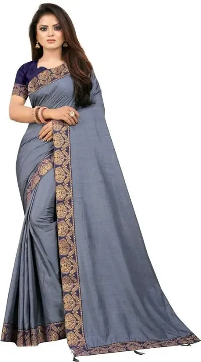 Art Silk Jacquard Lace Border Sarees with blouse Piece