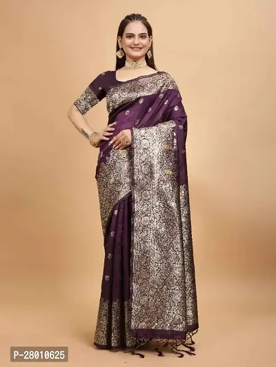 Kanjeevaram Silk Zari Weaving Jacquard Sarees with Blouse Piece