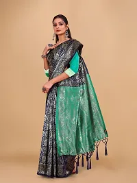 Kanjeevaram Silk Zari Weaving Jacquard Sarees with Blouse Piece-thumb3