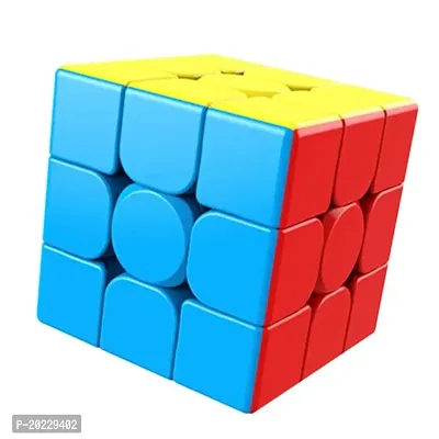 3x3 Sticker less Cube  Beginner Speed cube for Kids  Adults , Mind freshur of Cube.-thumb0