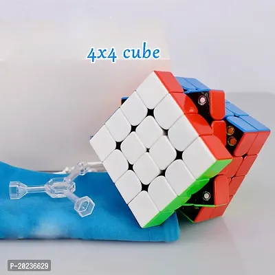 Cube 4x4 High Speed Sticker Less Magic Cube Game,  Cube Puzzle for Kids  Adults Magic Speedy Stress Buster Brainstorming.