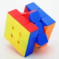 3x3 Sticker less Cube  Beginner Speed cube for Kids  Adults , Mind freshur of Cube.-thumb1