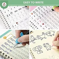 Magic Practice Copybook, (4 BOOK + 10 REFILL+ 2 Pen +2 Grip) Number Tracing Book for Preschoolers with Pen-thumb1