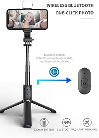 Selfie Stick Tripod with Detachable Wireless Remote, 4 in 1 Extendable Portable Bluetooth Selfie Stick  Phone Tripod Stand Compatible with  iPhone/ Samsung/ Huawei, etc.-thumb1