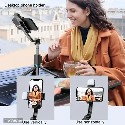 Selfie Stick Tripod Rechargeable Selfie Stick with Reinforced Tripod Stand for Mobile Phone 3 in 1 Bluetooth