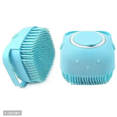 Silicon Wash Scrubber Cleaner  Massager For Shampoo Soap Dispenser Bathing Tool Body Brushes Men  Women  Children (Multicolor)-thumb0