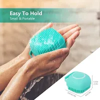Silicon Wash Scrubber Cleaner  Massager For Shampoo Soap Dispenser Bathing Tool Body Brushes Men  Women  Children (Multicolor)-thumb1