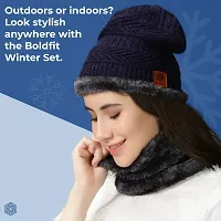 Caps for Men | Winter Cap And Neck Warmer | Black Trendy Neck And Head Warmer |(1p Cap 1p Neck Set Mask)-thumb3