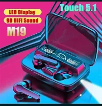 M19 Wireless Earbuds TWS 5.1 Large Screen Dual LED Digital Display Touch Bluetooth Headphones Mini Compact Portable Sports Waterproof Stereo In Ear-thumb2