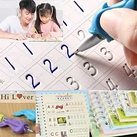 Copybook Number Tracing Book for Preschoolers with Pen(4 BOOK + 10 REFILL+ 1 pen +2 grip)Magic Calligraphy Copybook Set Practical Reusable Writing Tool Simple Hand Lettering-thumb4