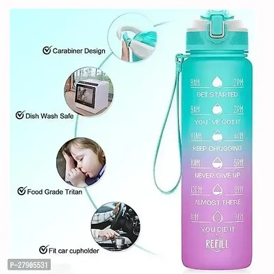 Motivational Wter Bottle 1 litre Sipper Bottle For Adults With Time Measurement Non-Toxic Water bottle for office,Water bottle for gym-thumb3