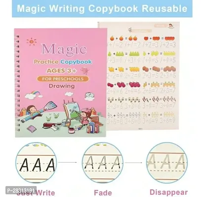 Sank Magic Practice Copybook, (4 Book + 10 Refill) Number Tracing Book for Preschoolers with Pen-thumb3