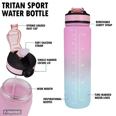 900 Ml Water Bottle with Straw - Assorted Color-thumb5