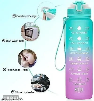 900 Ml Water Bottle with Straw - Assorted Color-thumb2