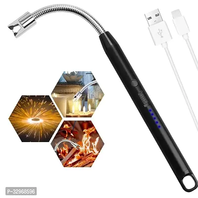 Electric Gas Lighter Home Use Candle Lighter Plasma Flameless Windproof USB Lighter 360deg; Flexible Neck Arc Lighter (Multicolor)-thumb0