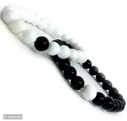 Elegant Multicoloured Plastic Beads Bracelets For Unisex, Pack Of 2-thumb0
