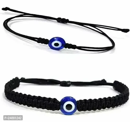 Elegant Multicoloured Thread Beads Bracelets For Unisex, Pack Of 2