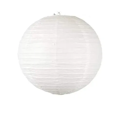 Paper Lamp Lantern for Decoration Home, Office, Garden White Colour 8 inch Size Pack of 2