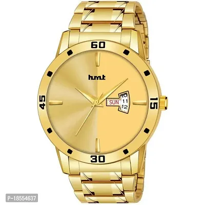 DD Gold  Centre Strip Chain 01 Premium Analog Watch - For Men