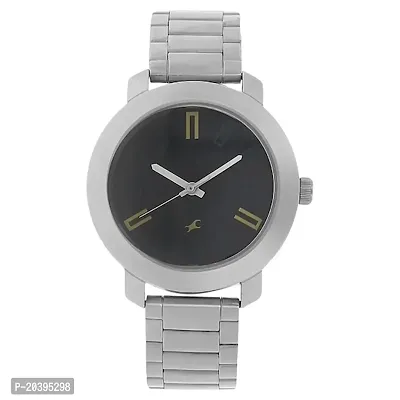 3120SM02 Black Strap Silver Chain Classic Timepiece For Boys  Men