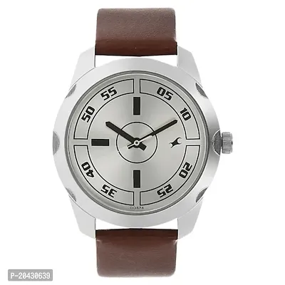 3123SL01 White Strap Brown Premium Analog Wrist Watch For Men